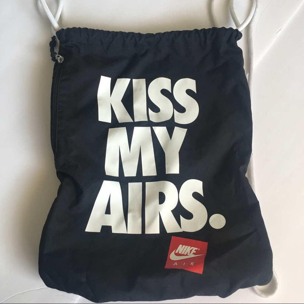 Nike Kiss My Airs drawstring backpack gym pack